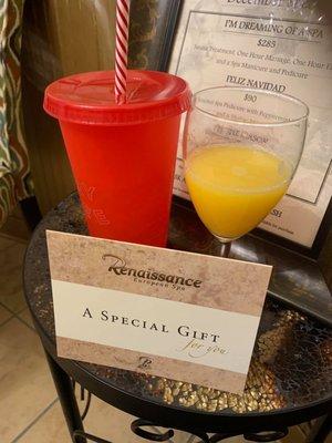 Mimosa, Starbucks and my gift card!