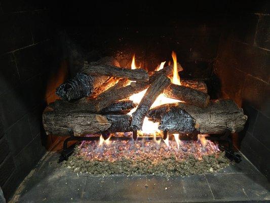 Get a new log set and be toasty warm.