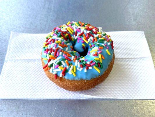 Cake Donut with Icing and Sprinkles