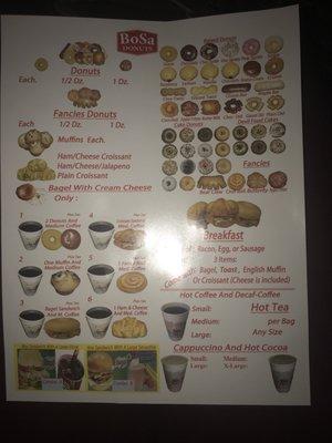 Picture of the menu