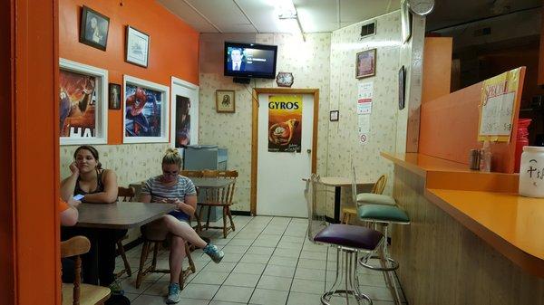 Seating Area at Jarvis Gyros