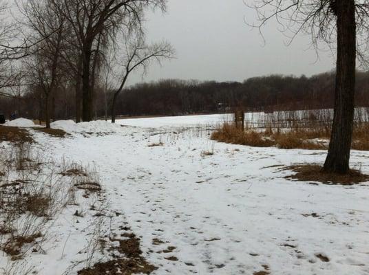 Deserted walking trail.