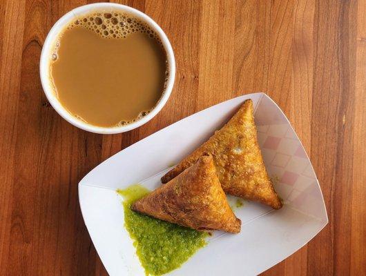 Samosas and Coffee