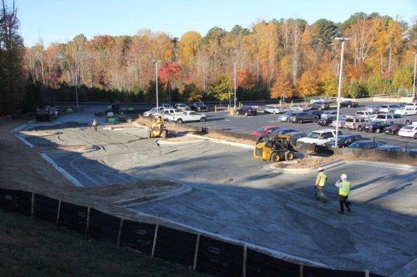 asphalt parking lot site preparation