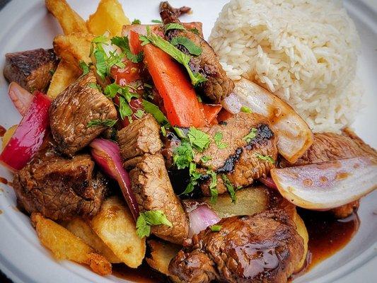 Lomo Saltado specialty dish, not available Tuesdays or Wednesdays.