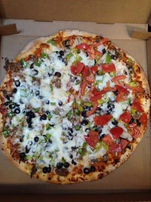 Half and half pizza