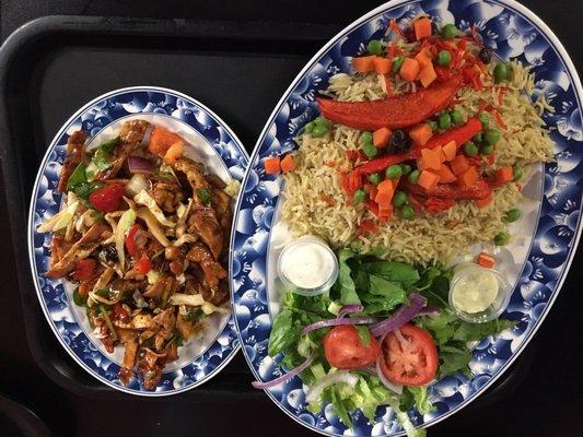 Steak with rice