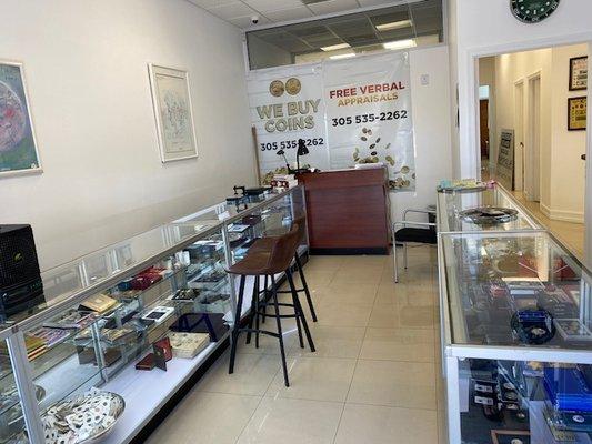 Visit us in our new showroom 5084 Biscayne Blvd, Suite 105, Miami FL 33137
 Selling your gold and coins? Cal 786-409-3061