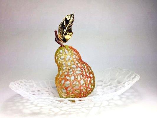 Glass "Pear" by Tucson artist Bronwen Heilman