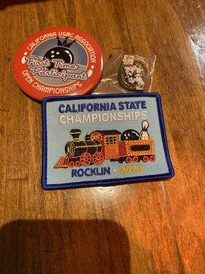 6.4.23 My First State Tournament Pins and Patch