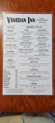 Menu front