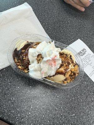 Double dip sundae -cherry fell off