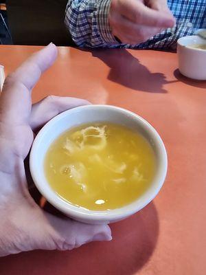 Egg Drop soup was delicious.