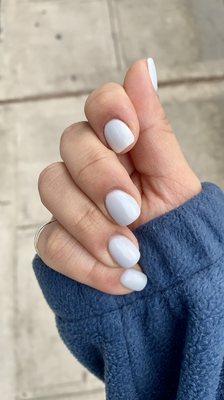 Dip powder manicure on natural nails