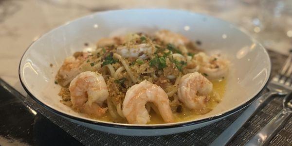 Garlic shrimp pasta