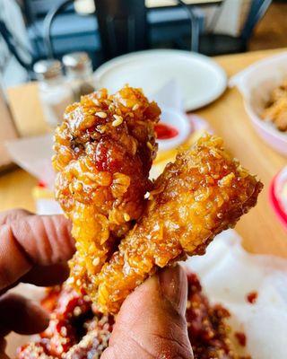 Spicy Garlic Korean Fried Chicken