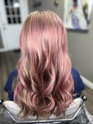 Beautiful pink balayage