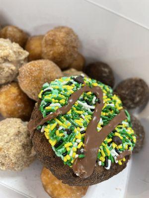 Donut holes and bonus grasshopper !