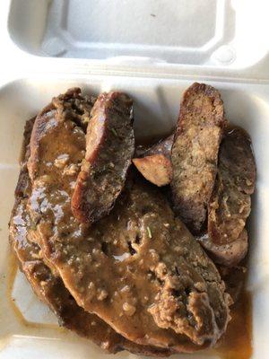 Meatloaf & Sausage with Gravy ($10.15)