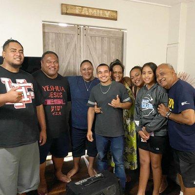 Pastor Joe with the Cabreiras in Kauai.