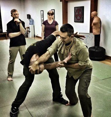 Brent hosting a practical self-defense seminar.