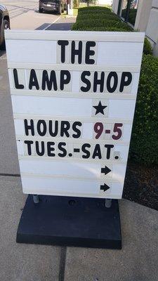 The Lamp Shop hours