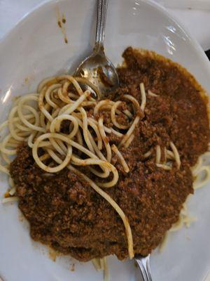 Spaghetti with meat-sauce