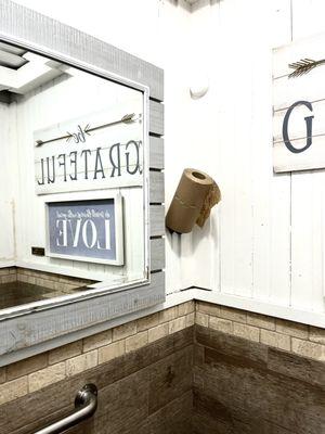 I Don't Like Photographing Restrooms- But I Like The Rustic-y Design Here