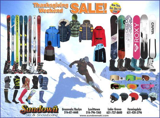 Thanksgiving Week Sale is Going On Now!  Save on you Ski & Snowboard Package, Jackets, Pants & More!