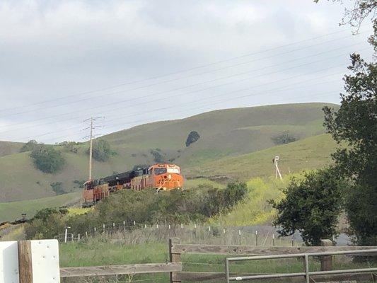 Train seen from parking lot 4/3/21