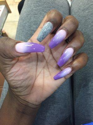 Sandy was GREAT doing my ombré nails! I showed her a picture and she went to work! Will definitely return to have them slay my nails