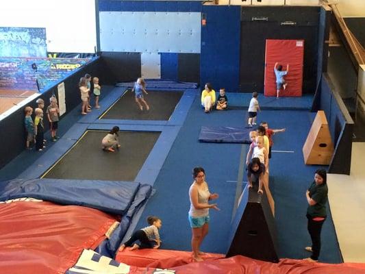 kids in our tumbling area.