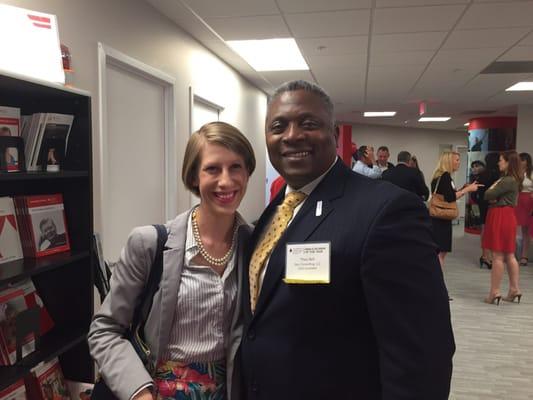 Me and my wonderful co-candidate Lisa Ann Maurer inside of LLS' Regional HQ.