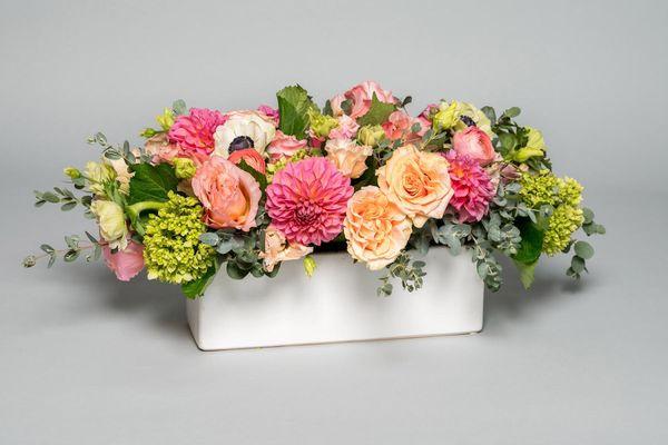 Garden style rectangular centerpiece - perfect for dining