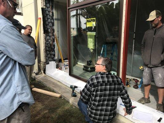 Weatherization Installation Team Flashing mulled window