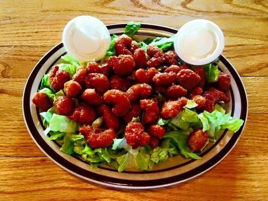 Buffalo Shrimp Salad