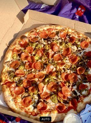 Large pizza with three toppings! $30