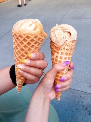 (ignore the ice cream) mine and my sister's nails came out so nice!!