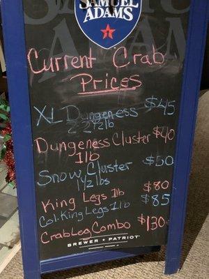 COVID pricing of crabs