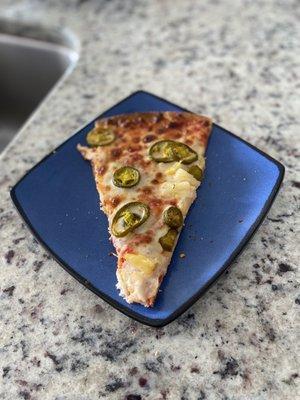 Pineapple jalapeño thin crust.  Don't knock it till you try it!