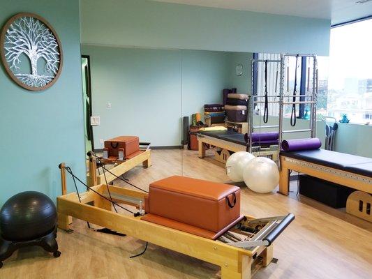 Our beautiful Pilates and Yoga room.