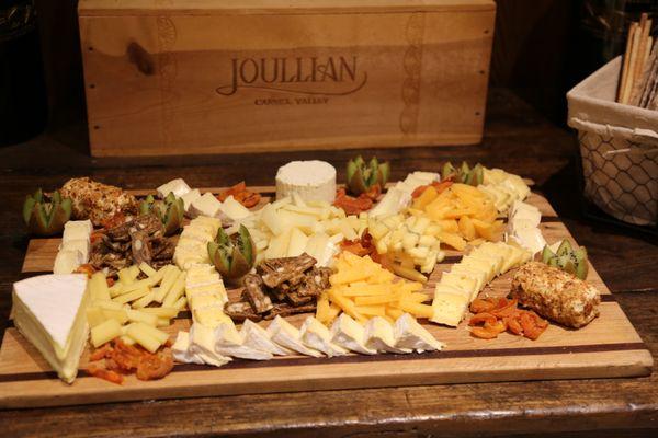 Call ahead and order a cheese plate for your group when you visit. The cheese plate shown was for a group of 20.