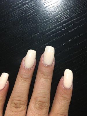 "Cleaning" around the nails   (Left hand)