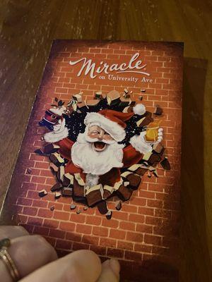 Miracle on University Ave pop-up menu