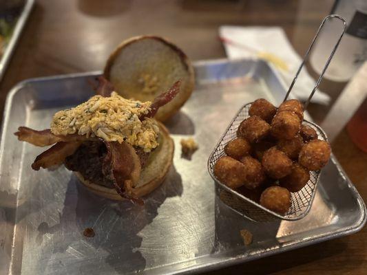 Deep South burger with sweet potato tots($1 upcharge)