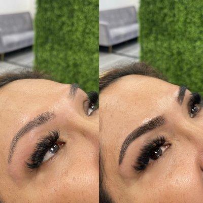 Eyebrow tint before and after!