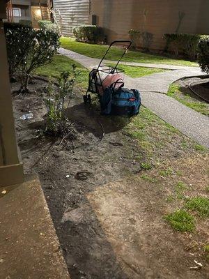 Homeless staying in a empty apartment