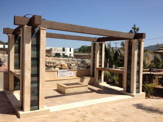 Water Feature Structure Designed and Built By Freidin Design and Construction on Display at KRC Rock San Marcos CA