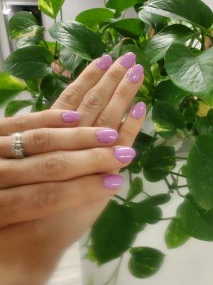 A beautiful rounded shape with a great lavender purple gel!