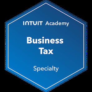 Intuit Academy Business Tax Specialty Badge.